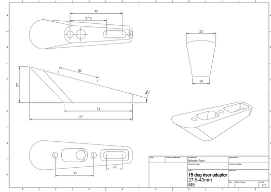 15deg Dual Post Extension and Aerobar Adaptors