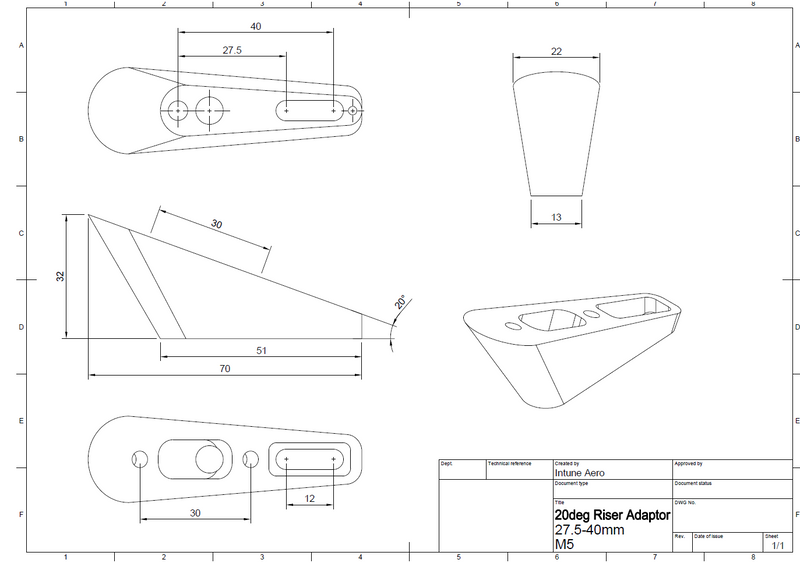 Load image into Gallery viewer, 20deg Dual Post Extension and Aero Bar Adaptors
